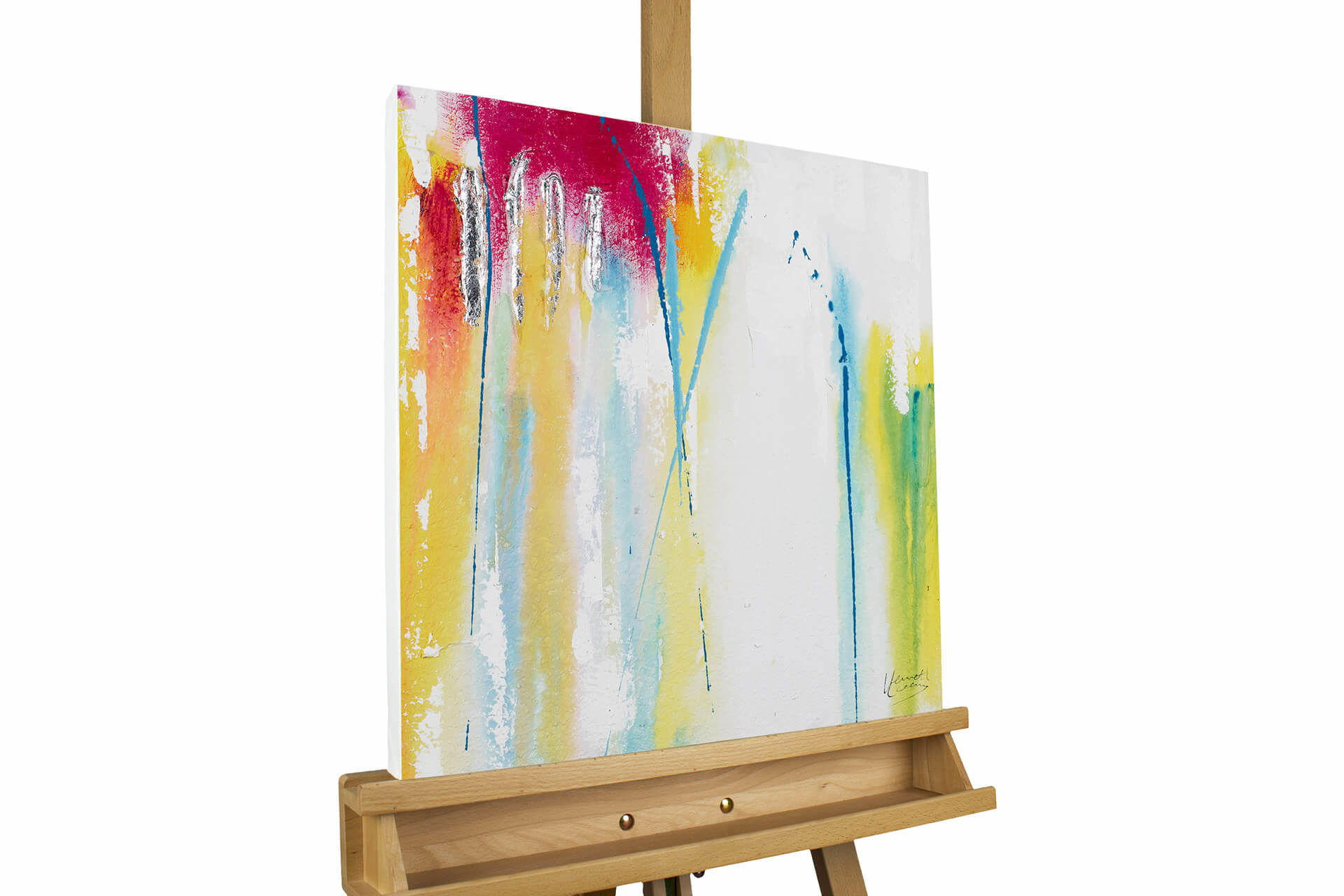 ACRYLBILD HANDGEMALT 50/50 cm - Multicolor, Holz/Textil (50/50cm) - KUNSTLOFT