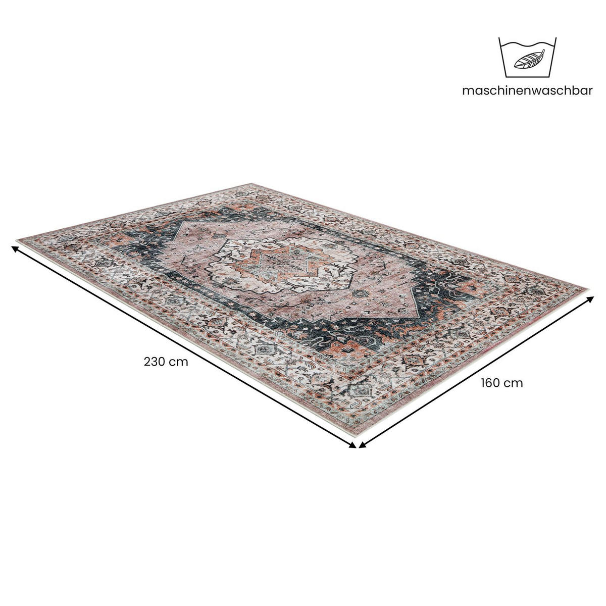 TEPPCIH TRADITIONAL - Rotbraun, Textil (160/230cm) - IDIMEX