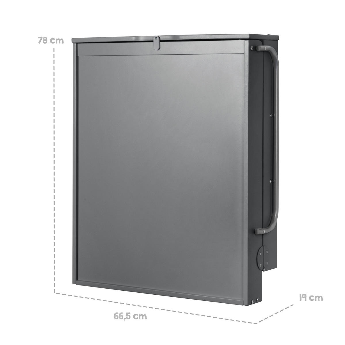 WANDWICKELREGAL roba Style grau - Anthrazit, Holzwerkstoff (66.5/78/76.5cm) - Roba