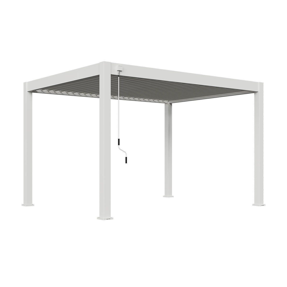 PERGOLA Deluxe Plus 3 x 4 M Voll-Alu Pergola weiß - Weiß, Metall (400/255/300cm) - WEIDE