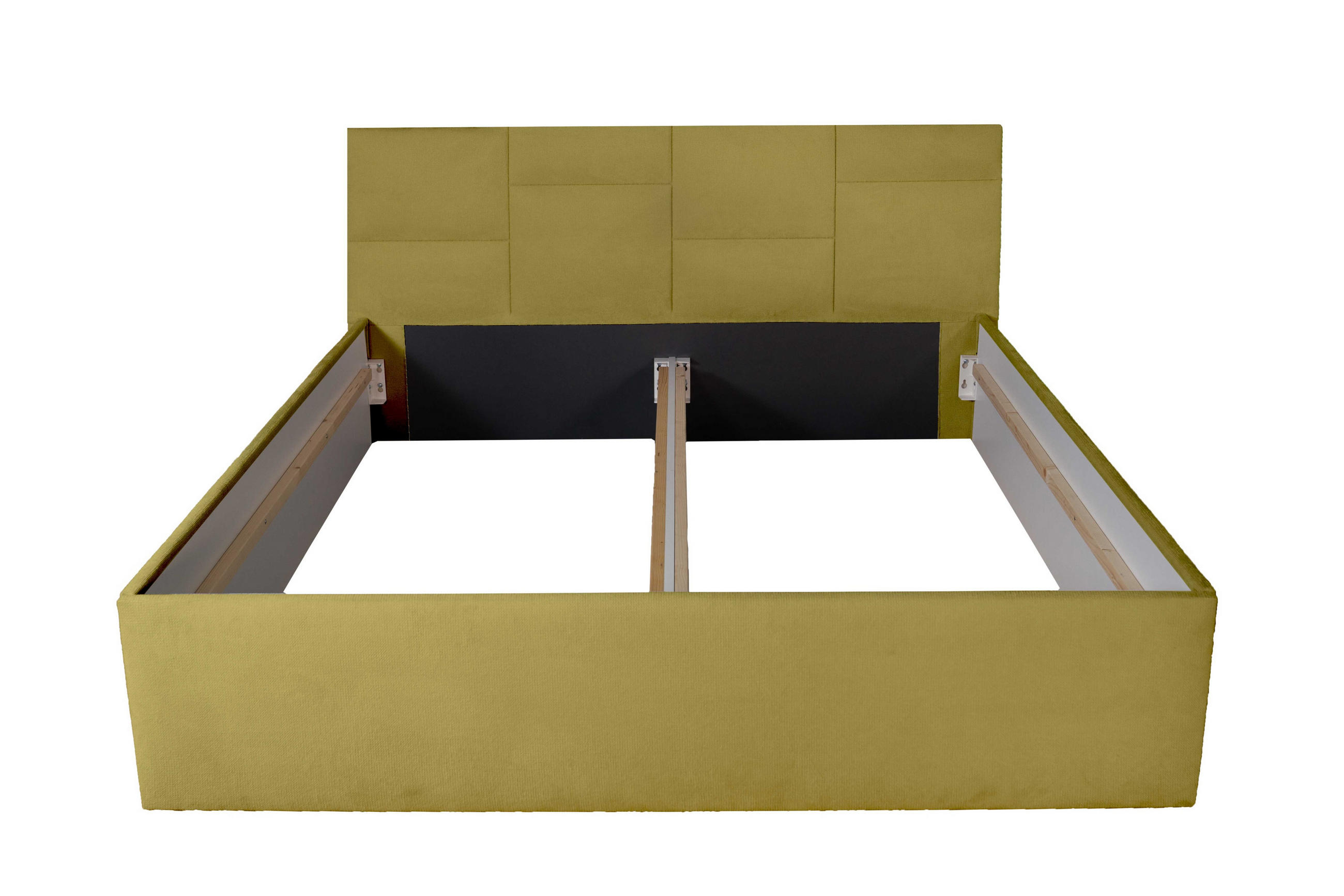 POLSTERBETT Damas Gold 140 x 200 x 40 cm Mit hochwertiger Matratze H2 (bis 100 kg) und Lattenrost - Goldfarben, Holz (140/200cm) - Halmon Schlafkomfort Betten 