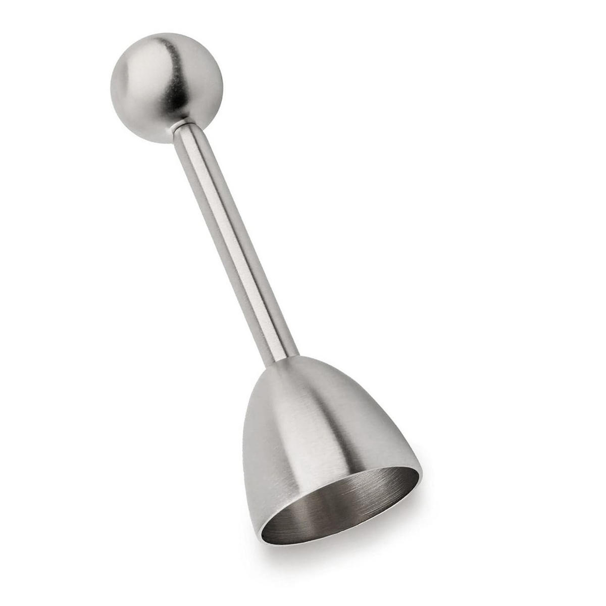 EIERKÖPFER aus Edelstahl - Silberfarben, Metall (3.5/13.5/4cm) - Intirilife