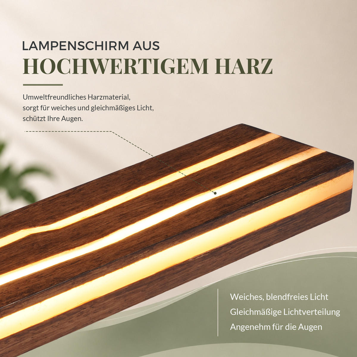 LED WANDLEUCHTE Vexmar 50/8/3 cm - Braun, Holz/Metall (8/3/50cm) - ZMH
