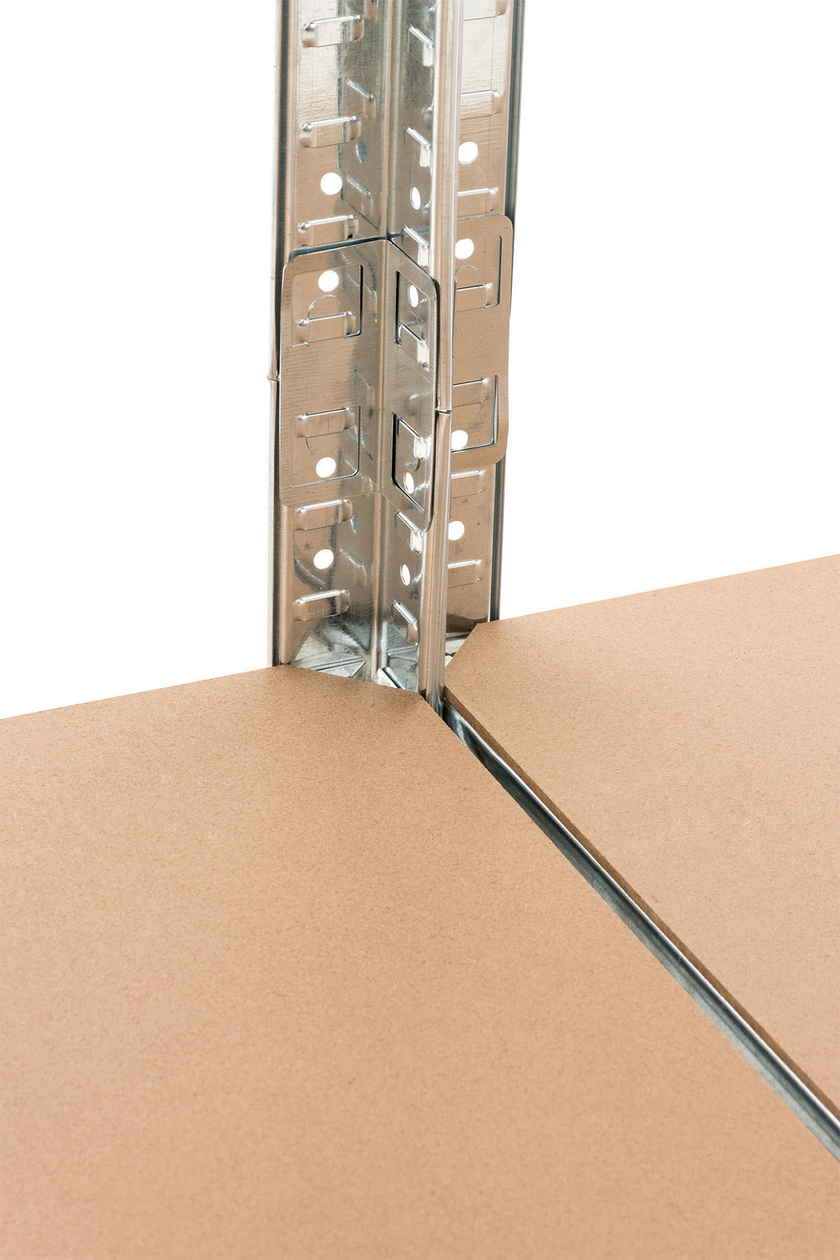 LAGERREGAL 2er Set Metall silber - Silberfarben, Metall (90/180/40cm) - CLP
