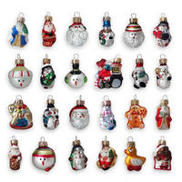 CHRISTBAUMSCHMUCK Weihnachts-Mini-Set Mehrfarbig 4cm (Glas / 24 Stk.) - Multicolor, Glas (3/4/3cm) - Krebs Glas Lauscha