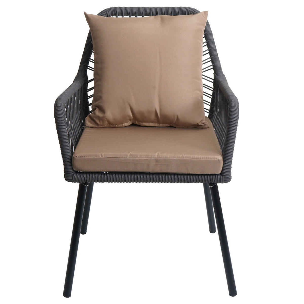 GARTENSTUHL Anthrazit, Taupe - Taupe/Anthrazit, Textil (54/81/62cm) - MCW