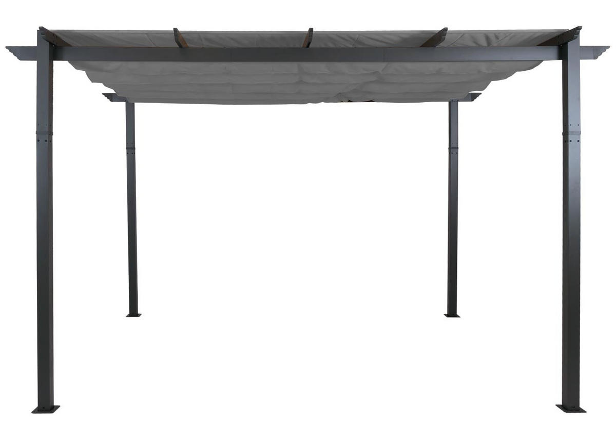 PERGOLA Aluminium 4x3m Grau - Grau, Metall (400/240/300cm) - BERLINLODGE