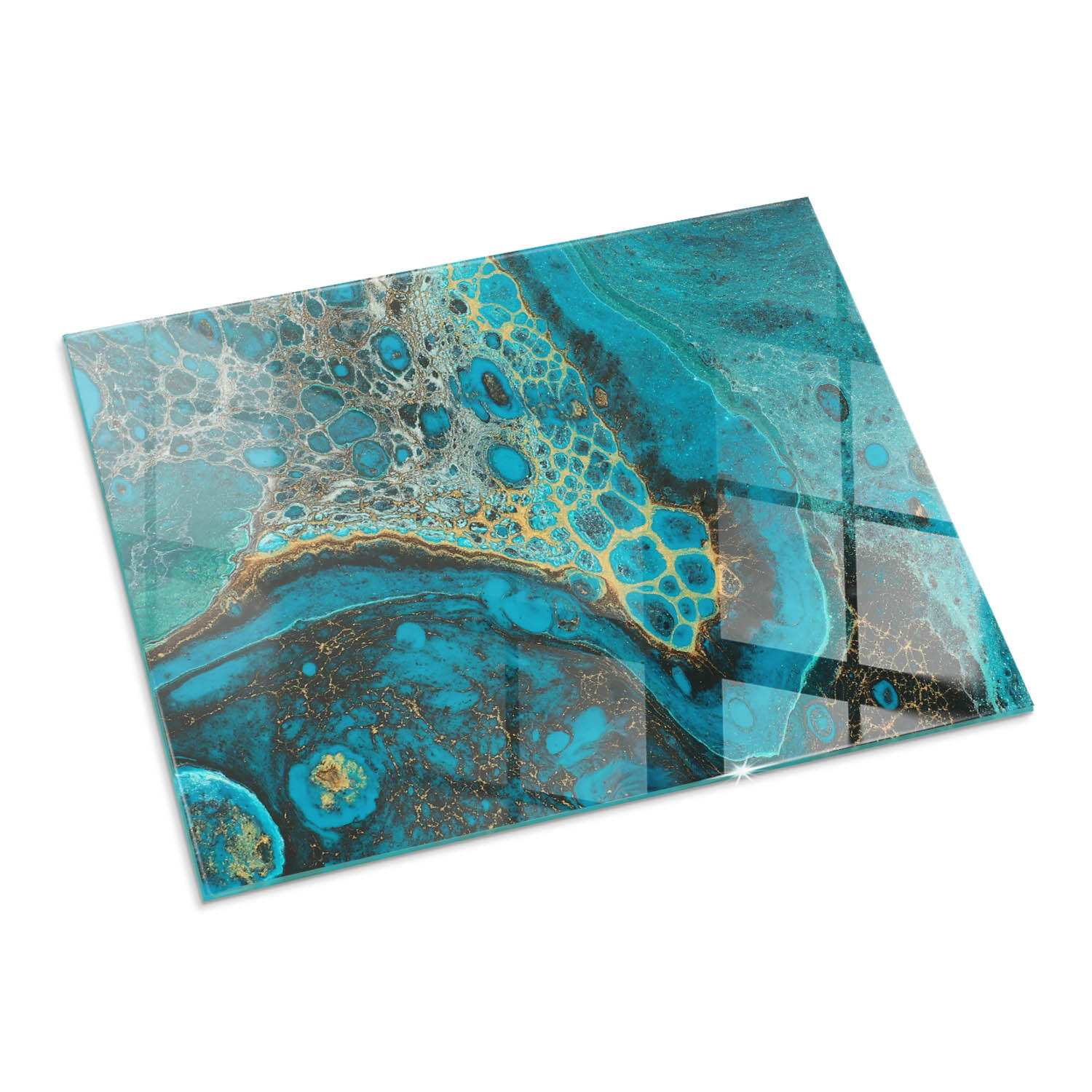 ArtPrintCave Glasplatte Türkis 80x60x0.4 cm