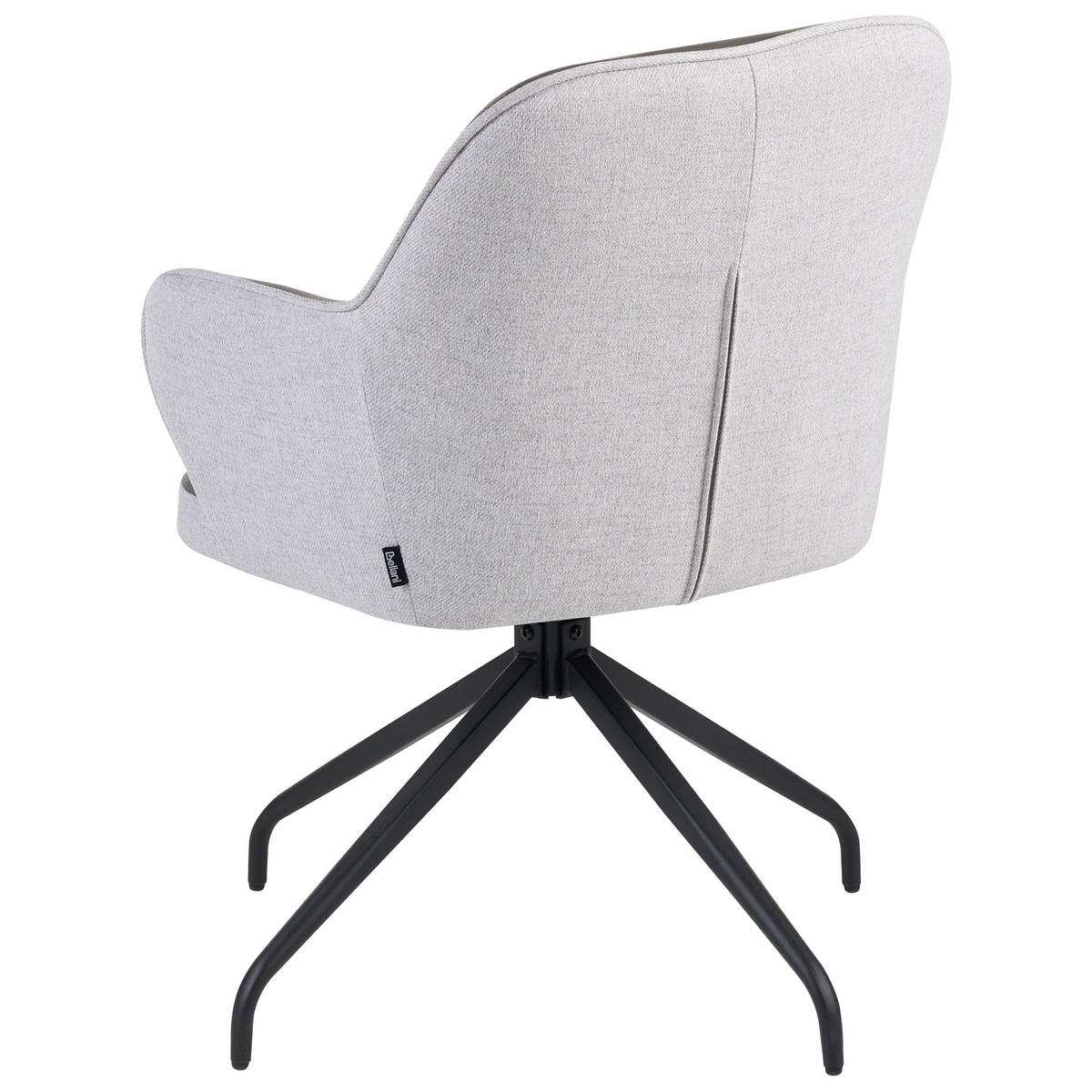 ESSZIMMERSTUHL drehbar Stoff Grau Stowe - Hellgrau, Textil (61/90/61cm) - Beliani
