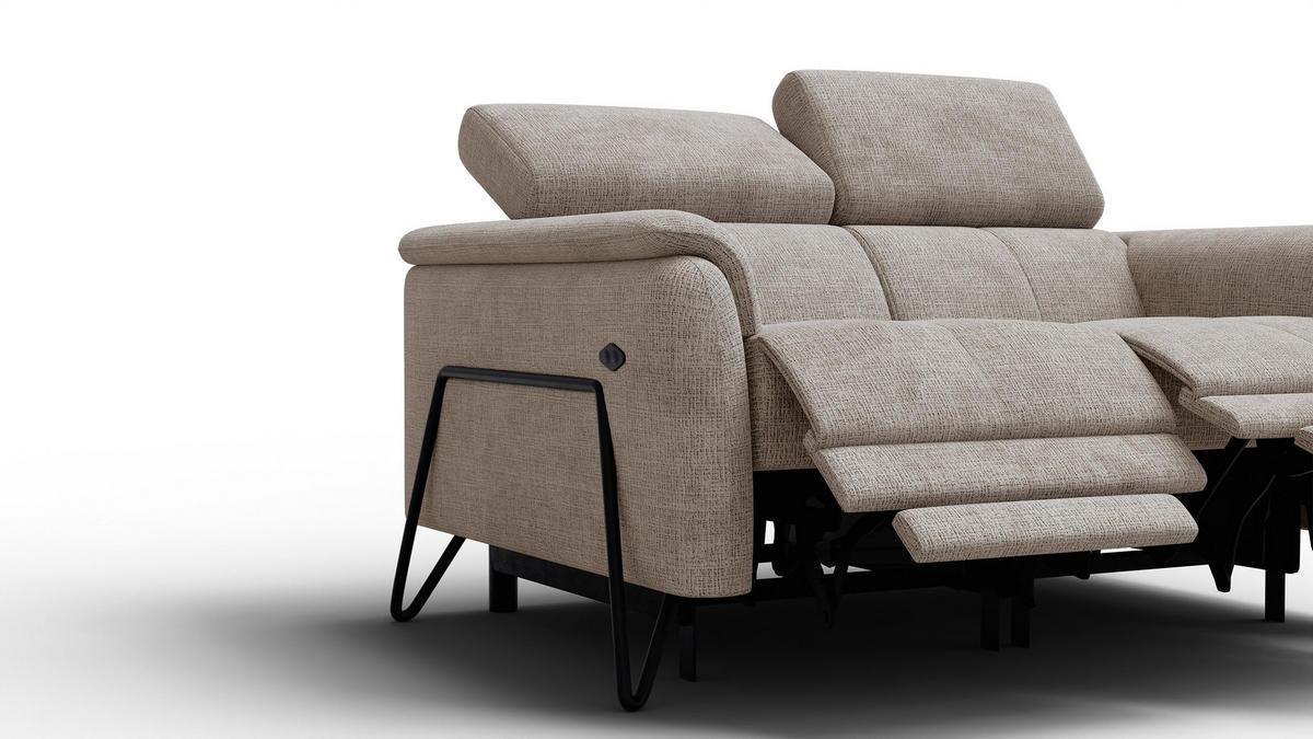 RELAXSOFA RODEN 2-Sitzer, beige - Beige, Holz/Textil (152/82/103cm) - Courtois Laville