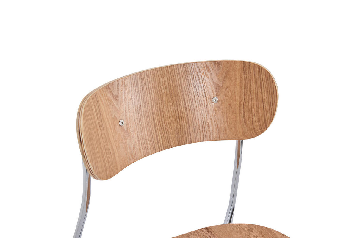 STUHL 2er-Set Holz Braun - Braun, Holz (51.5/79/50.5cm) - Nordlys