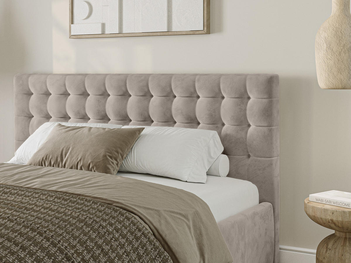 POLSTERBETT Lindos 120x200 cm, Taupe - Taupe, Textil (120/200cm) - Fedve