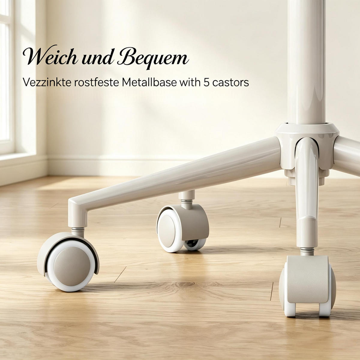 DREHSTUHL DE-40915 mit Cordbezug und Karomuster höhenverstellbar Beige - Beige, Metall (40/90/56cm) - ComfortXL