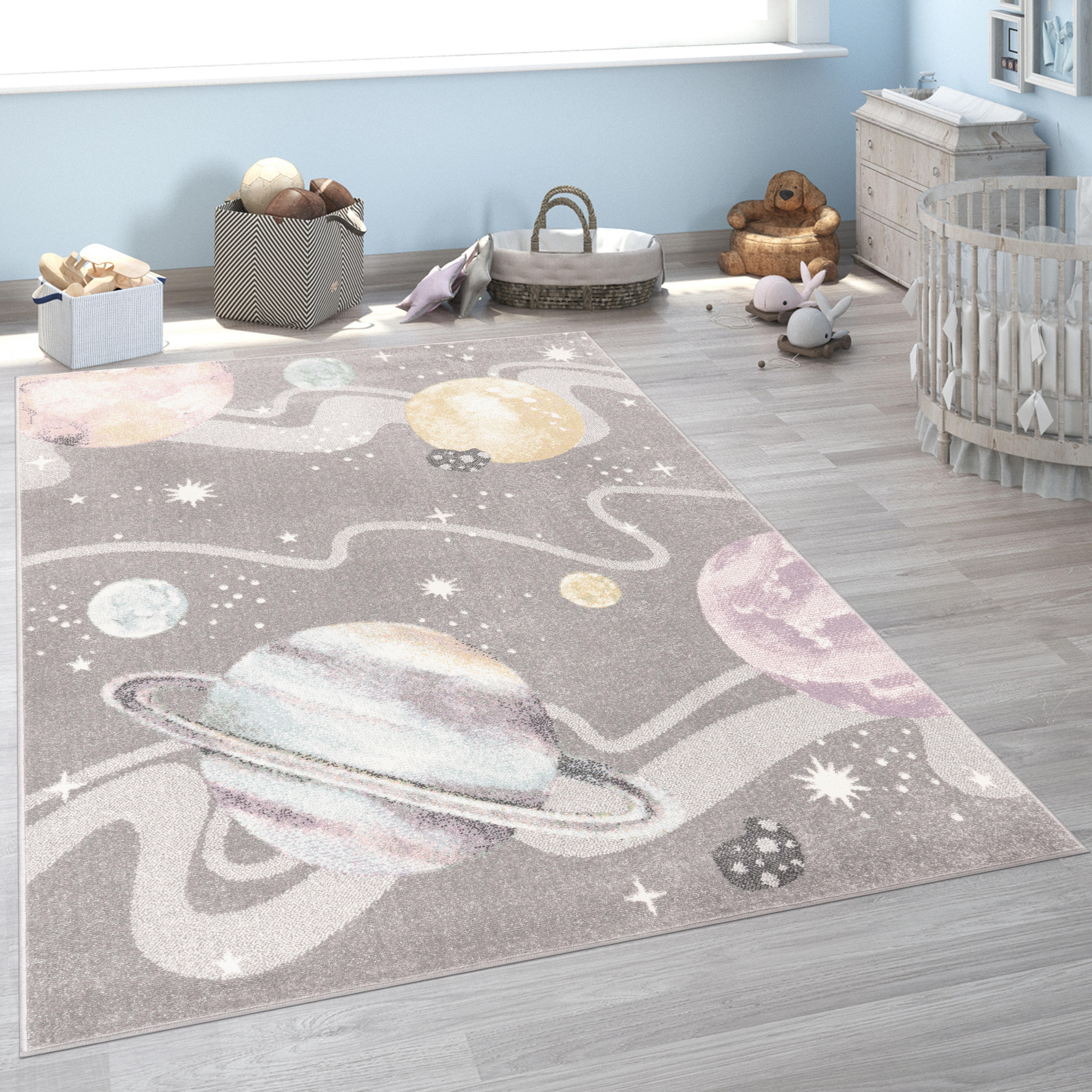 KINDERTEPPICH 200/200 cm Nino 888 - Grau, Textil (200/200cm) - Paco Home