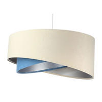 HÄNGELEUCHTE Silber 50/23 cm - Silberfarben, Kunststoff (50/1.3/23cm) - ONZENO