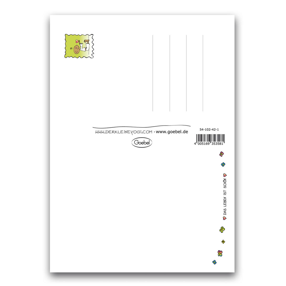 POSTKARTE Der kleine Yogi - Das Leben ist wie ein Blumenbeet, Papier/Pappe, Bunt, 1 Stück - Multicolor, Papier (15/1cm) - Goebel