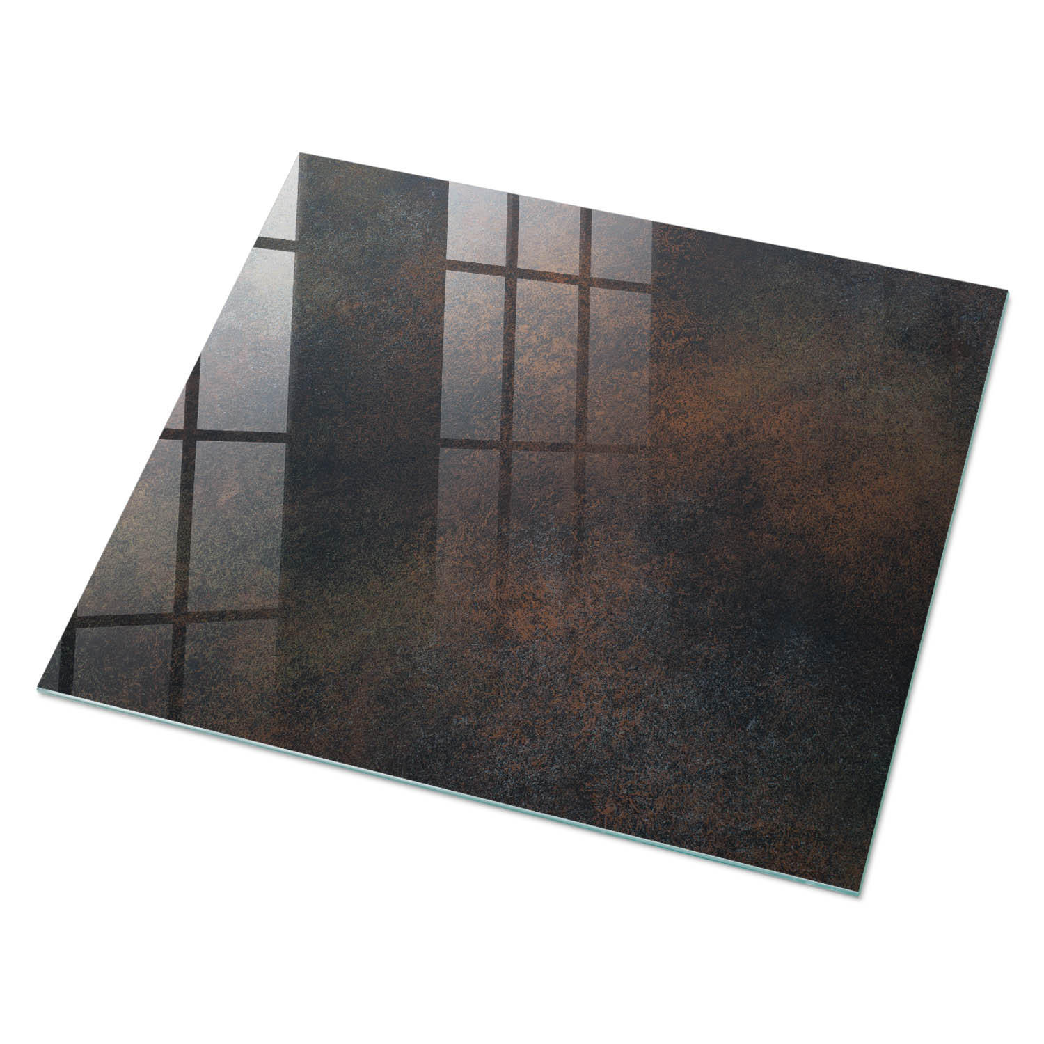 GLASPLATTE 80x60 cm – Dunkle Textur - Braun, Glas (0.4/80/60cm) - ArtPrintCave