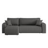 ECKSOFA L-FORM Schlaffunktion Und Bettkasten Eckcouch MILANO L Stoff Quelle Graphit Links - Graphitfarben, Holz/Textil (142/244cm) - Kaiser Möbel
