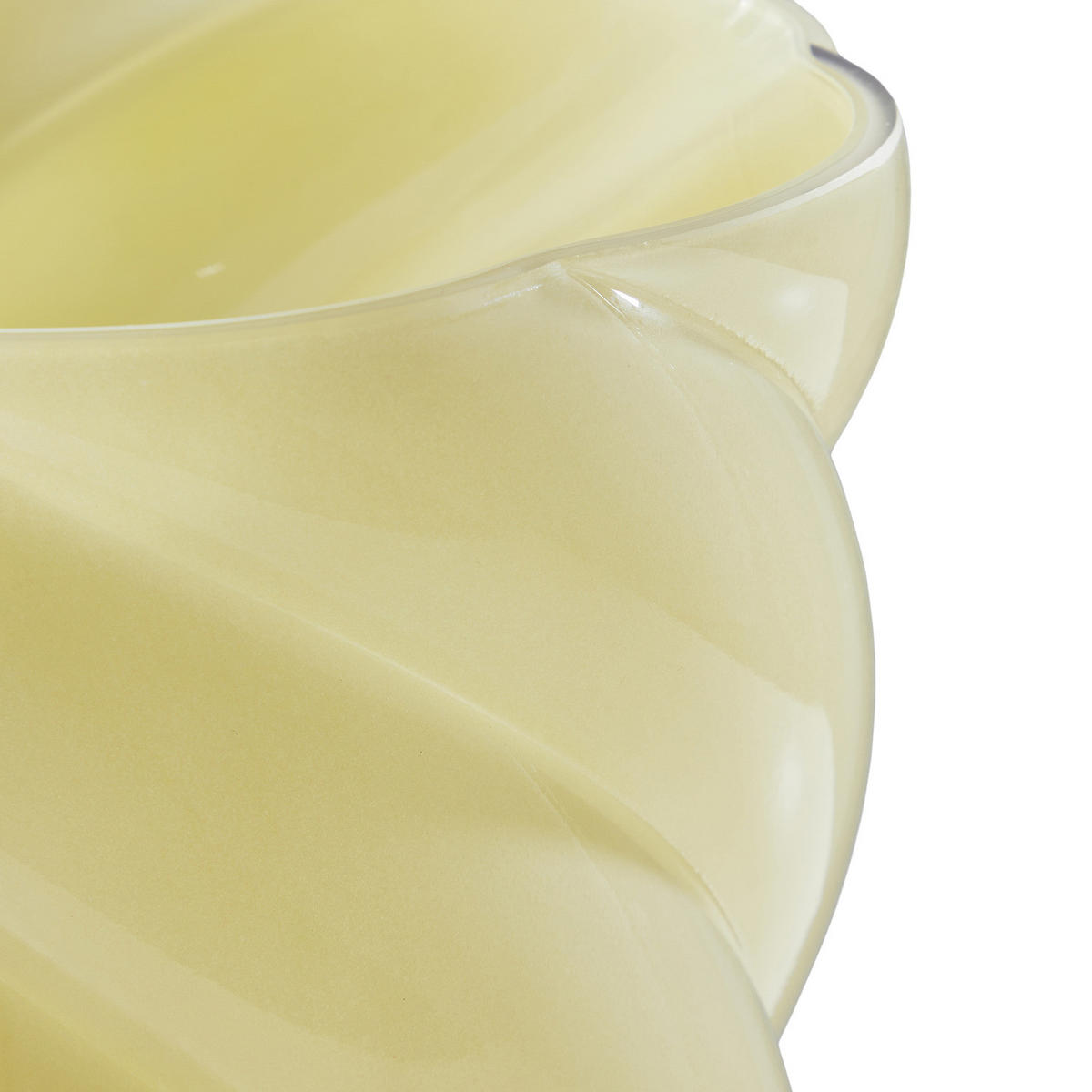 VASE Swirl 30 cm - Gelb, Glas (29cm) - Butlers
