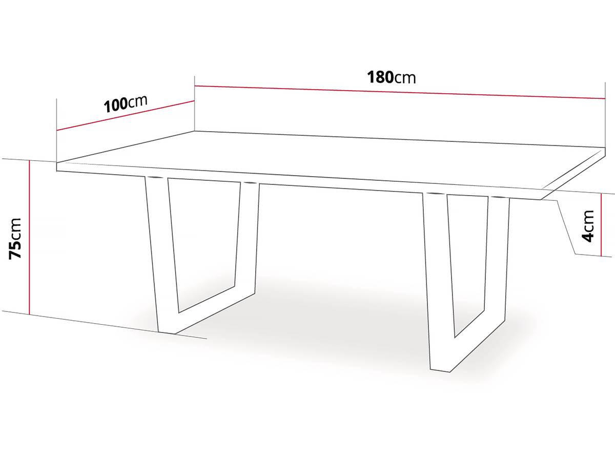 ESSTISCH hollywood Eiche / Schwarz - Braun, Holzwerkstoff (200/100/76cm) - Habitat Garten