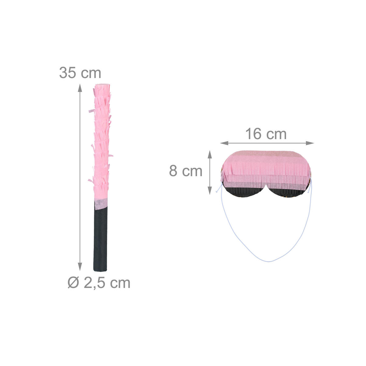 PINATA - Rosa, Papier/Wellpappe (37/34/9cm) - Relaxdays