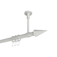 GARDINENSTANGEN-SET Sonette Savio 480 cm (geteilt in 3 x 160 cm), 1-läufig, 20 mm Ø Weiß - Weiß, Metall (480cm) - INTERDECO