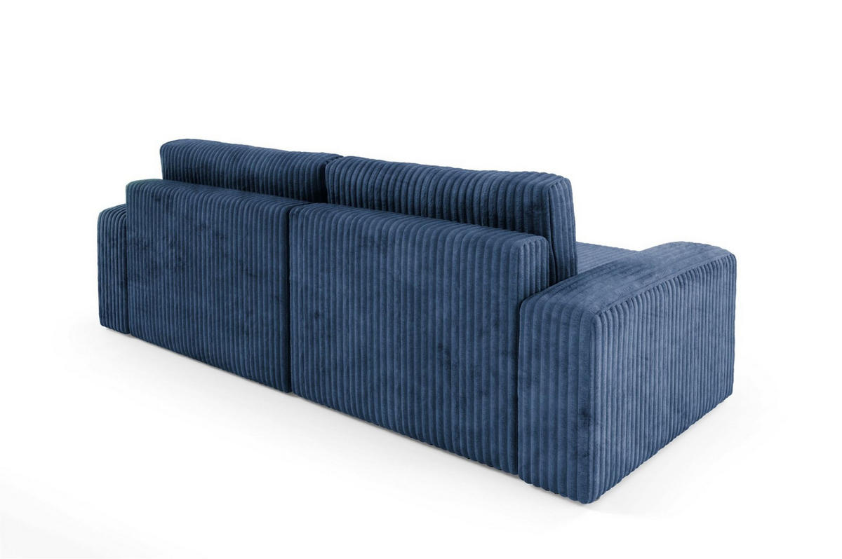 ECKSOFA Natalia - Dunkelblau, Holzwerkstoff/Textil (149/244cm) - Fun Möbel