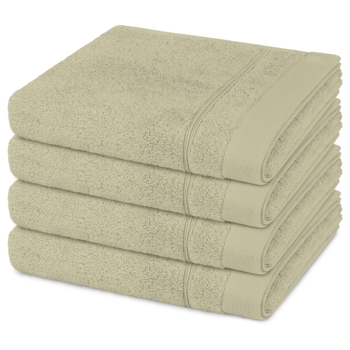HANDTUCH Rubin 4er-Set - Beige, Textil (50/100cm) - Ross