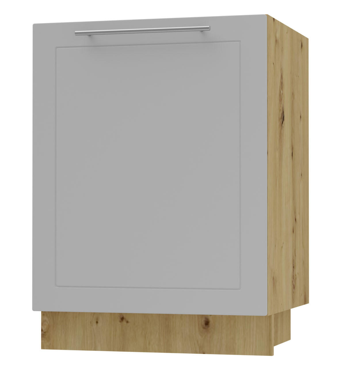 Feldmann-Wohnen Küchenunterschrank Grau, Eiche Artisan 60x82x50 cm