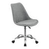 DREHSTUHL Atherton - Chromfarben/Dunkelgrau, Kunststoff/Textil (48/93/55cm) - [en.casa]