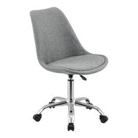 DREHSTUHL Atherton - Chromfarben/Dunkelgrau, Kunststoff/Textil (48/93/55cm) - [en.casa]