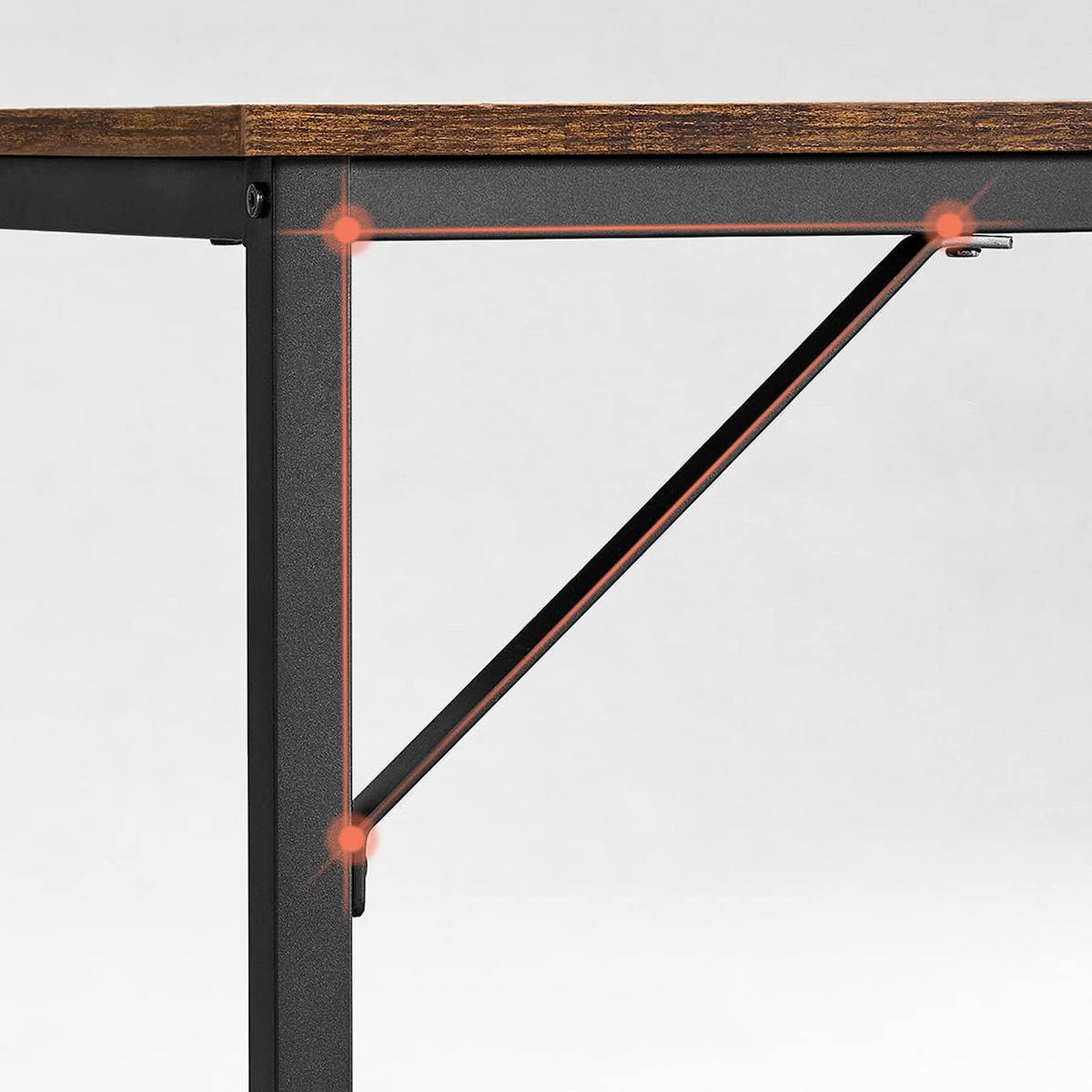 SCHREIBTISCH Bin - Braun, Holzwerkstoff (140/60/75cm) - VASAGLE