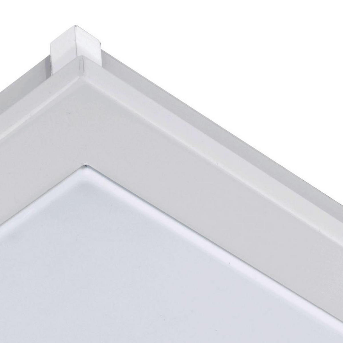 LED DECKENLEUCHTE Stahl Weiß - Weiß, Glas (38.5/38.5/6.5cm)