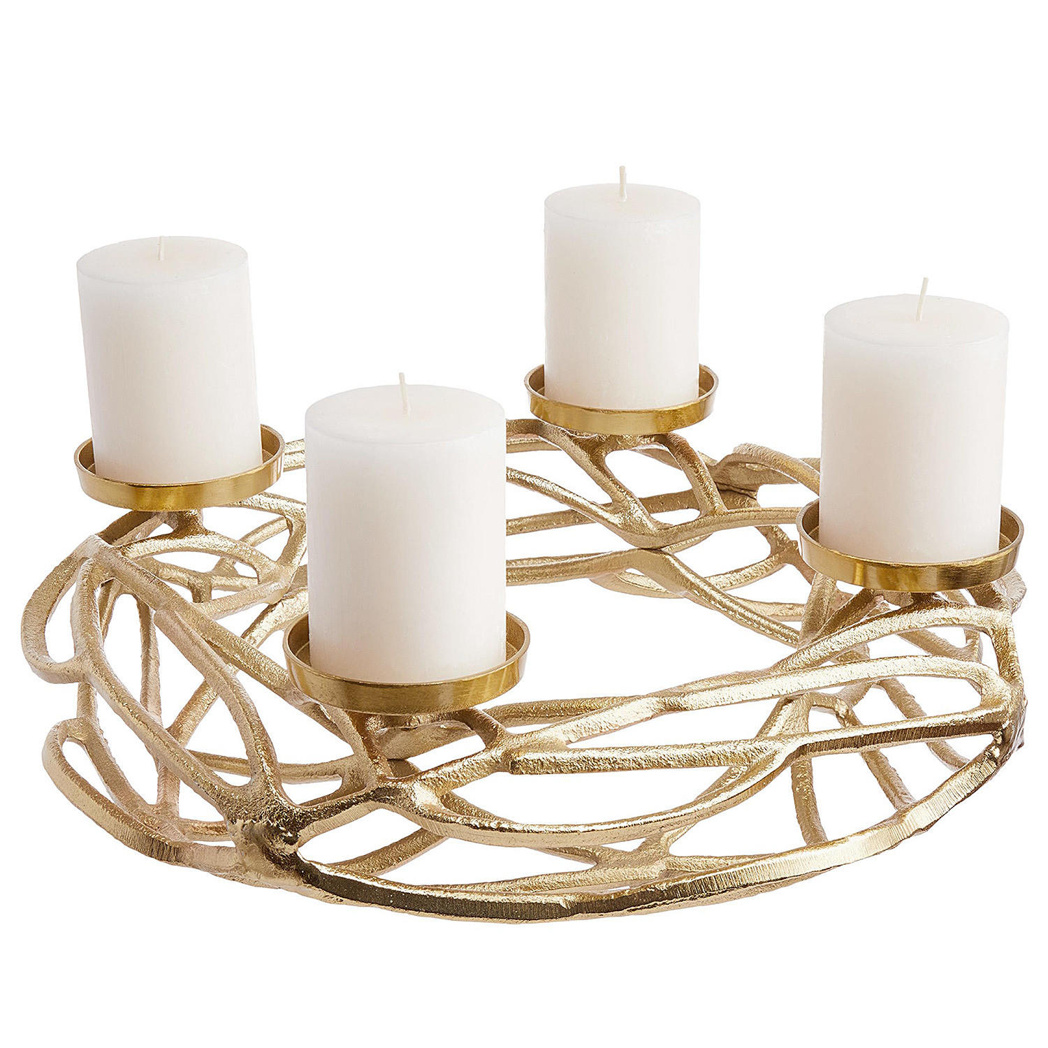 KRANZ Advent "Treibholz" - Goldfarben, Metall (10cm) - Butlers