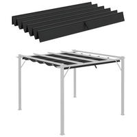 ERSATZPLANE für 3x3m Pavillons, mit Wasserablauflöchern, 2,50 x 2,55 m, Dunkelgrau - Dunkelgrau, Textil (250/6/255cm)