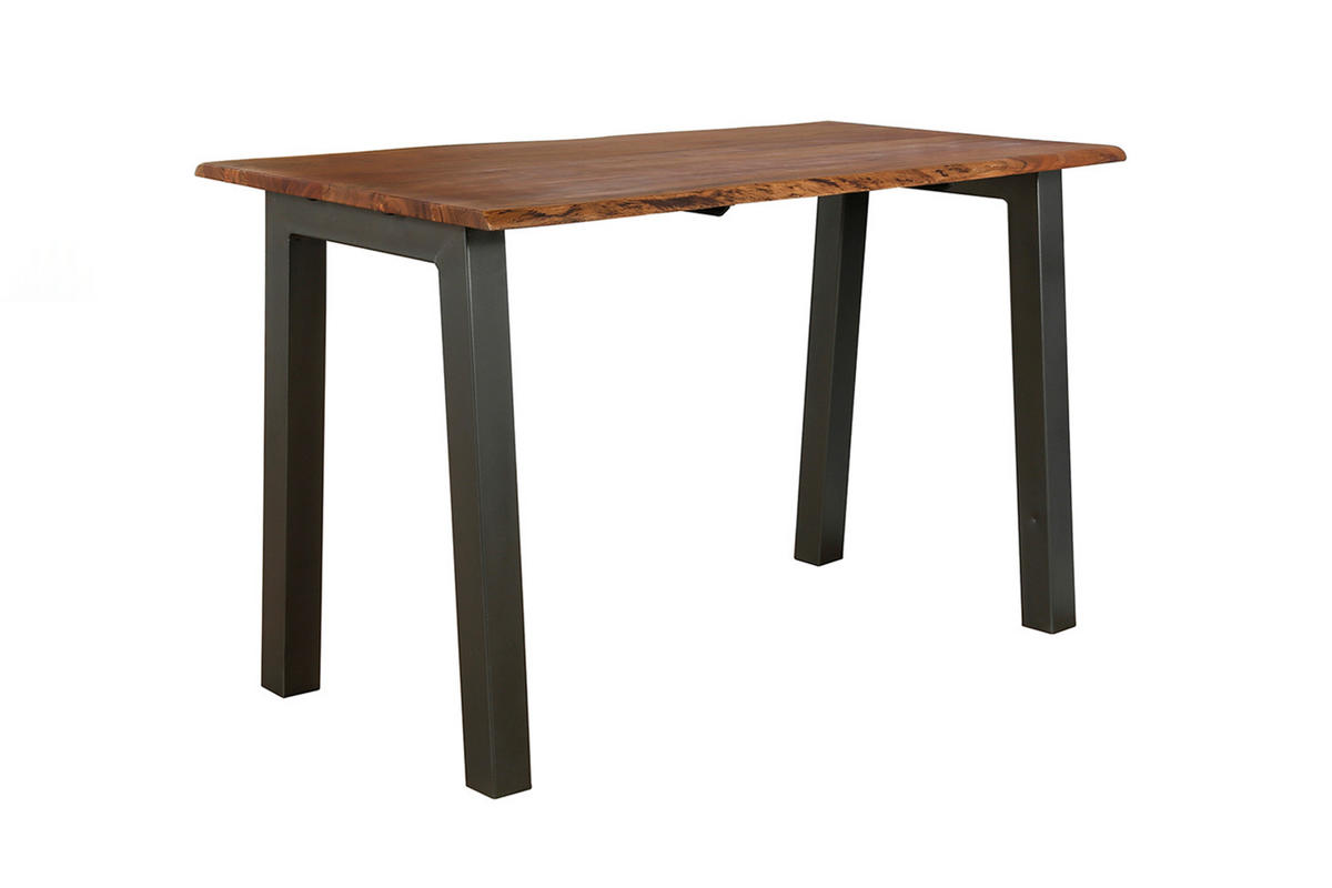 BARTISCH ERGEA Holz Akazie - Schwarz/Braun, Holz/Metall (80/92/147cm) - KAWOLA