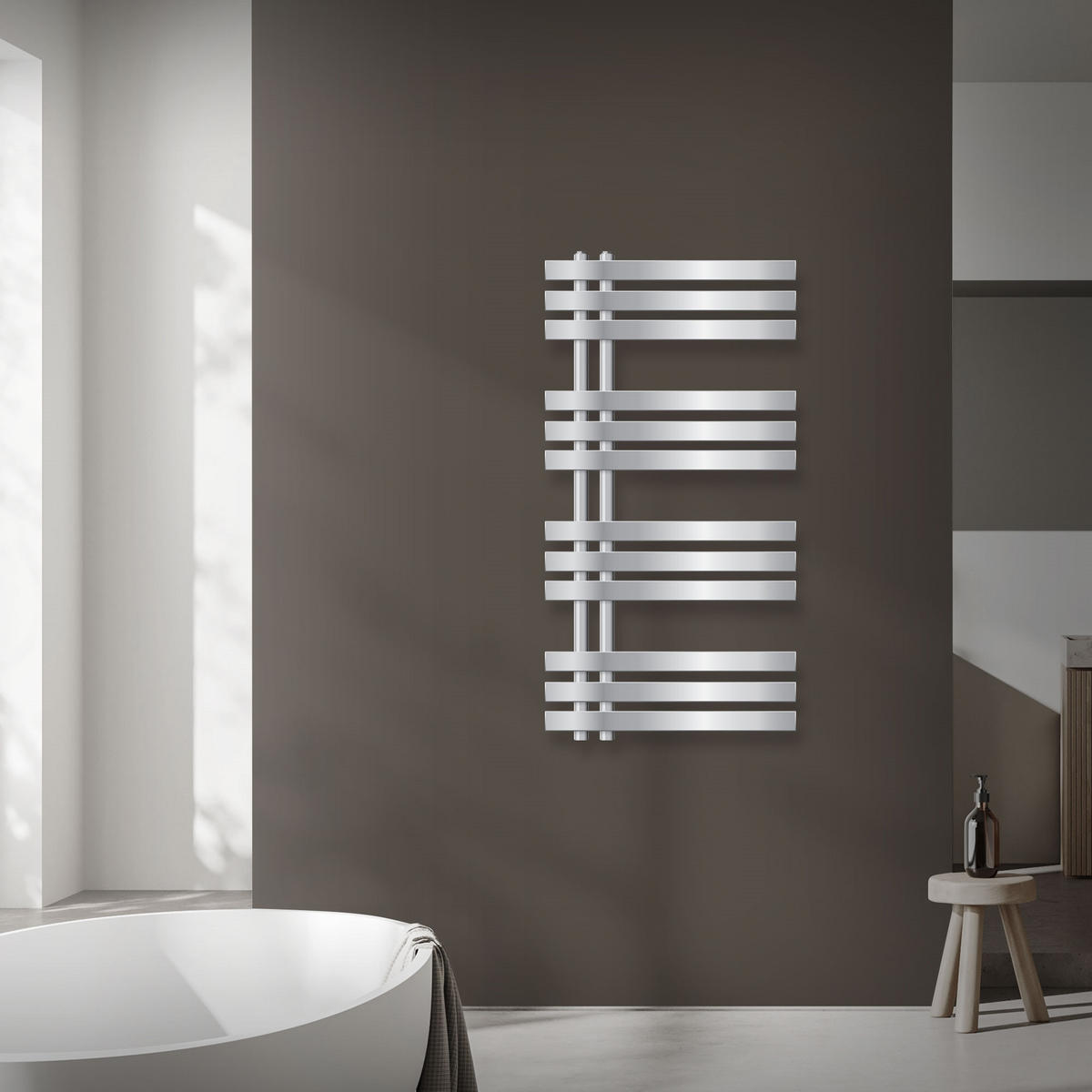 KOUPELNOVÝ radiátor Iron EM 500x1000 chrom - chromová, kov (50/100/3cm) - LuxeBath