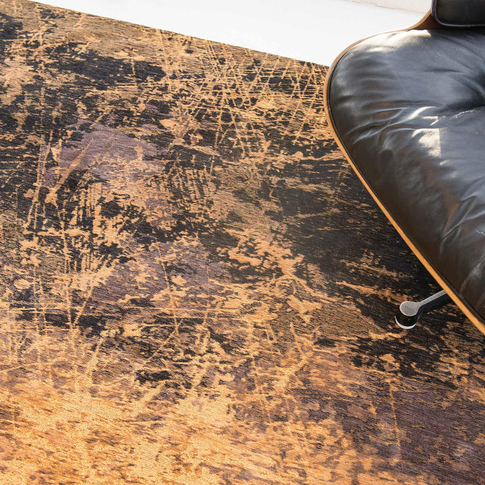 TEPPICH Deep Mine Mad Men 140/140 cm - Orange, Textil (140/140cm) - Louis De Poortere