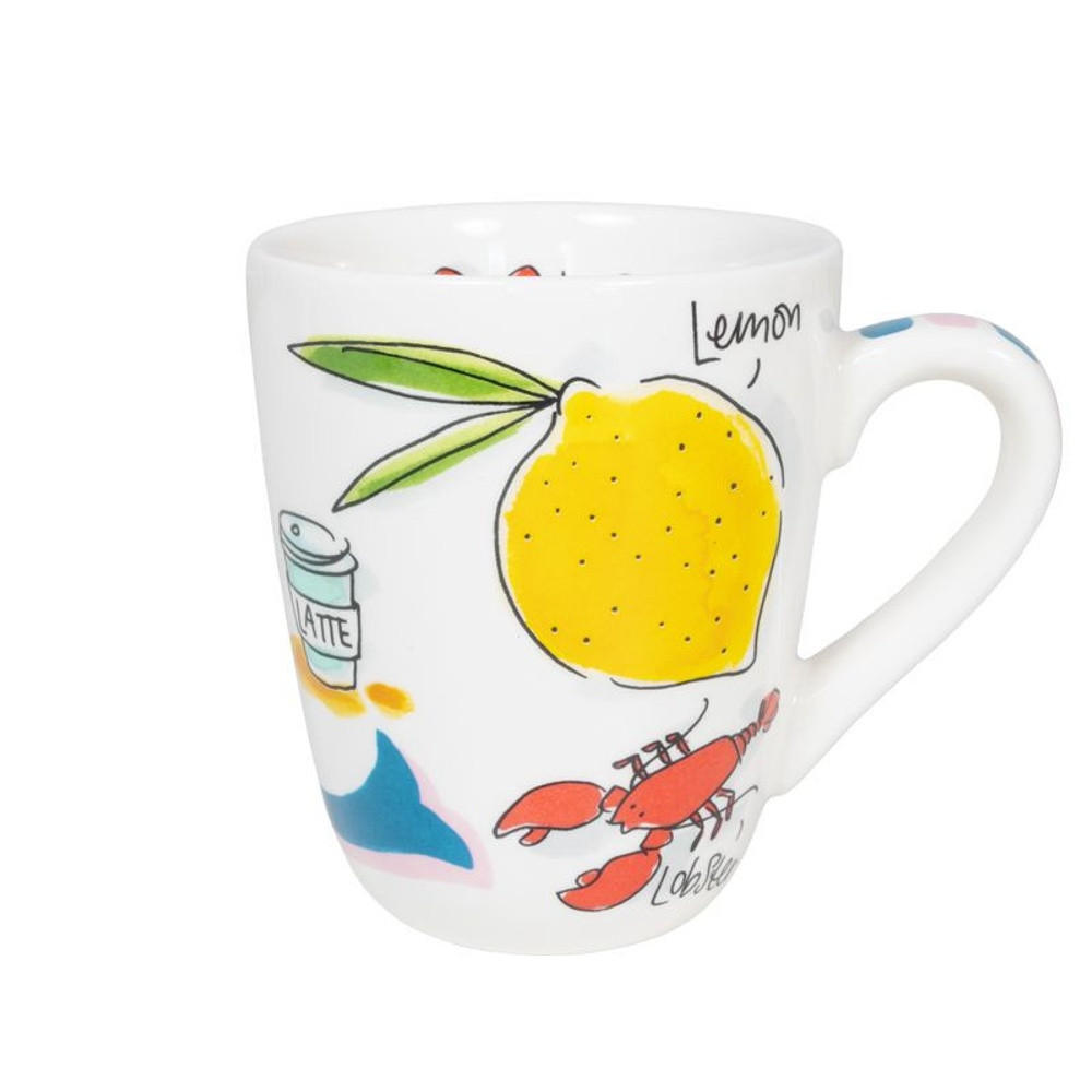 BECHER Love Letter L in Bunt - 350 ml - Multicolor, Keramik (0.35L) - Blond Amsterdam