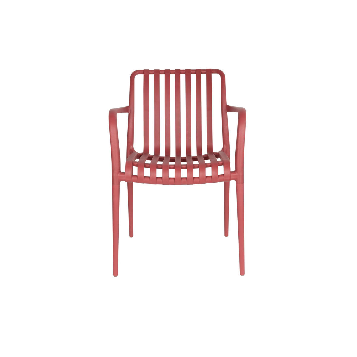 GARTENSTUHL Amae Rot - 4 er Set - Rot, Kunststoff (53/80.5/57cm) - Housecraft Living