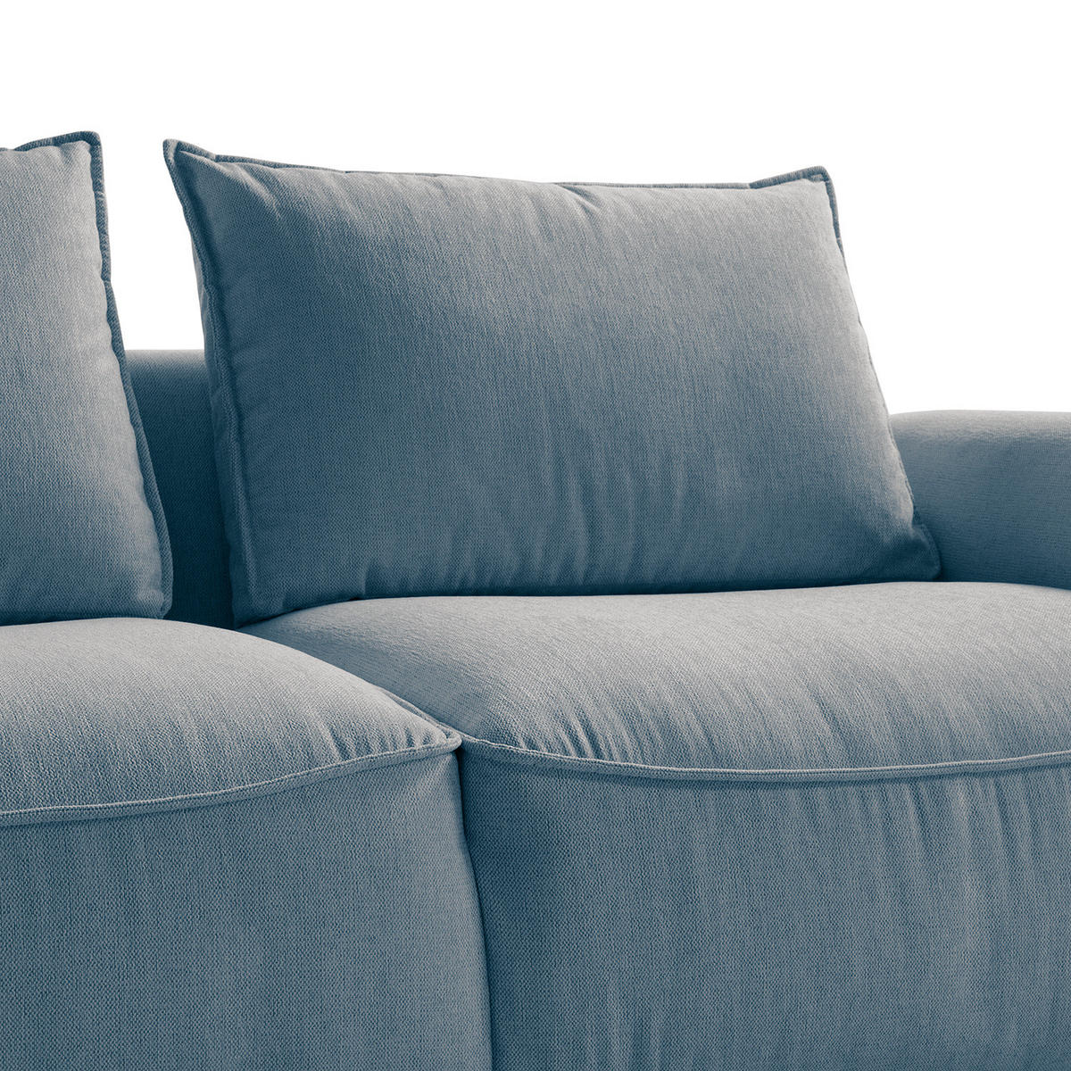 2,5-SITZER SOFA - modular - Blau/Schwarz, Holz/Kunststoff (189/80/99cm) - home24