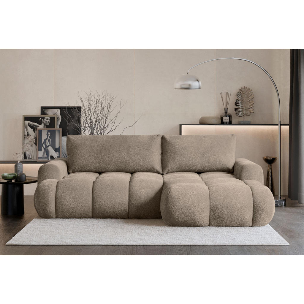 Thumbnail - Selsey Ecksofa, Beige, Textil, 3-Sitzer, Ottomane rechts, L-Form,L-Form, 256x155 cm, Wohnzimmer, Sofas & Couches, Wohnla...