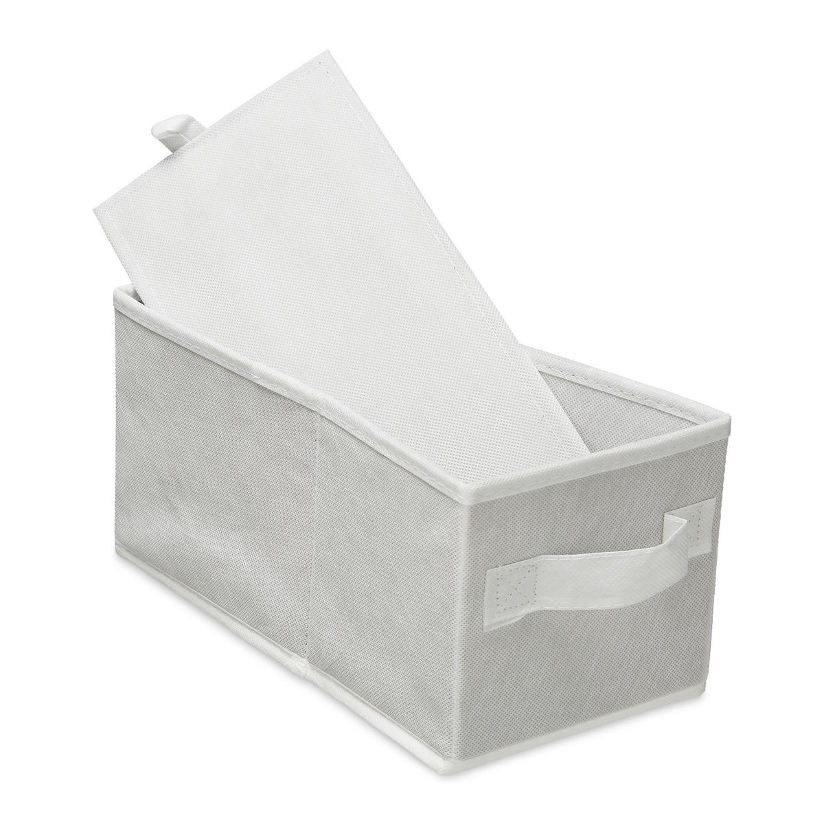 ZÁVESNÝ regál - biela, textil/vlnitá lepenka (14.5/82/30cm) - Relaxdays