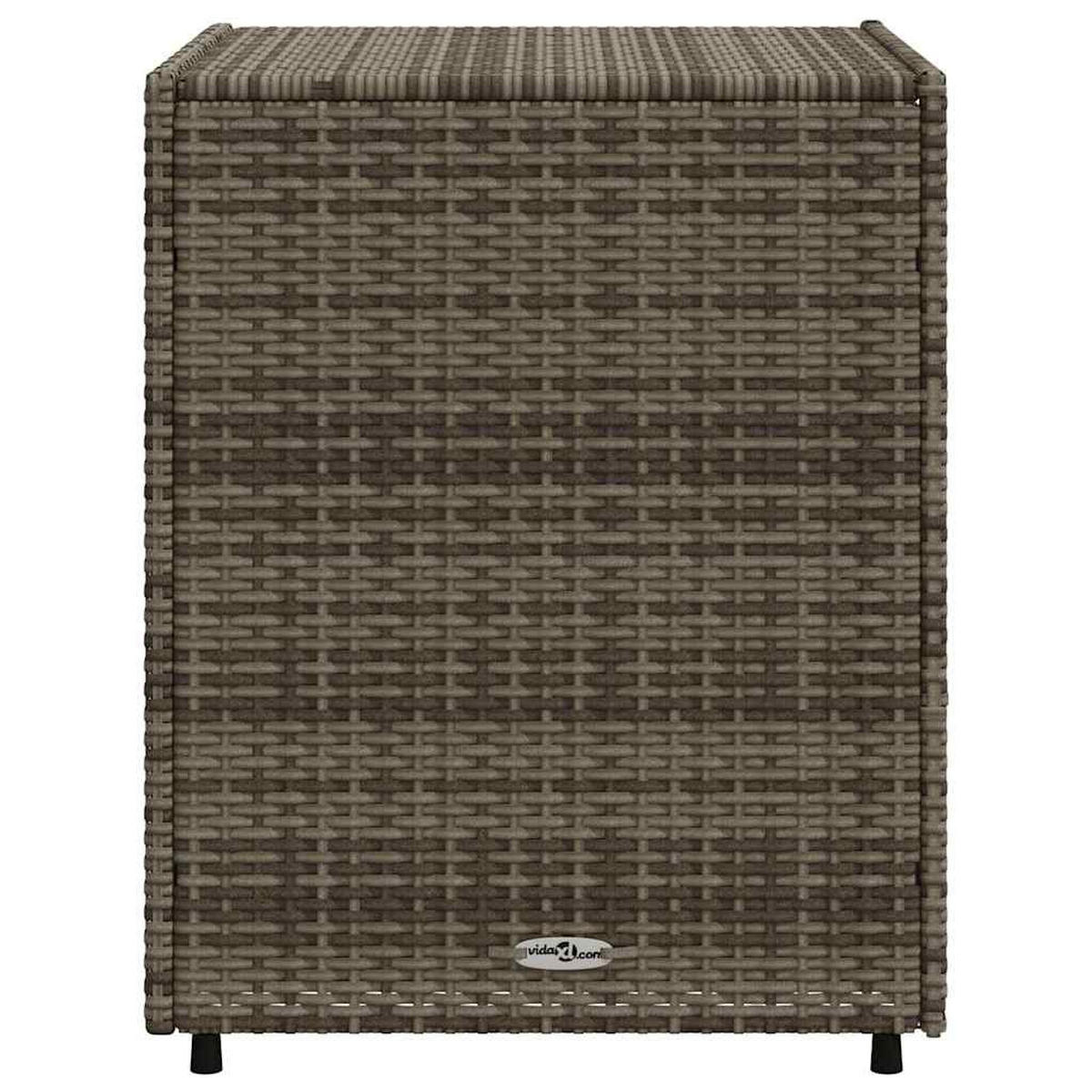 GARTENSCHRANK mit 3 Schubladen, 55/59/69 cm, aus Poly Rattan, Grau - Grau, Naturmaterialien (59/69/55cm) - vidaXL