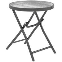 BALKONTISCH DE-14141 klappbar, rund, 60x50 cm Schwarz - Schwarz, Metall (60/60/50cm) - ComfortXL