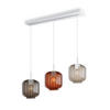 HÄNGELEUCHTE Velo 3-flammig Mehrfarbig Ø 20cm - Multicolor/Weiß, Glas (20/20/20cm) - s.luce