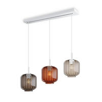 HÄNGELEUCHTE Velo 3-flammig Mehrfarbig Ø 20cm - Multicolor/Weiß, Glas (20/20/20cm) - s.luce