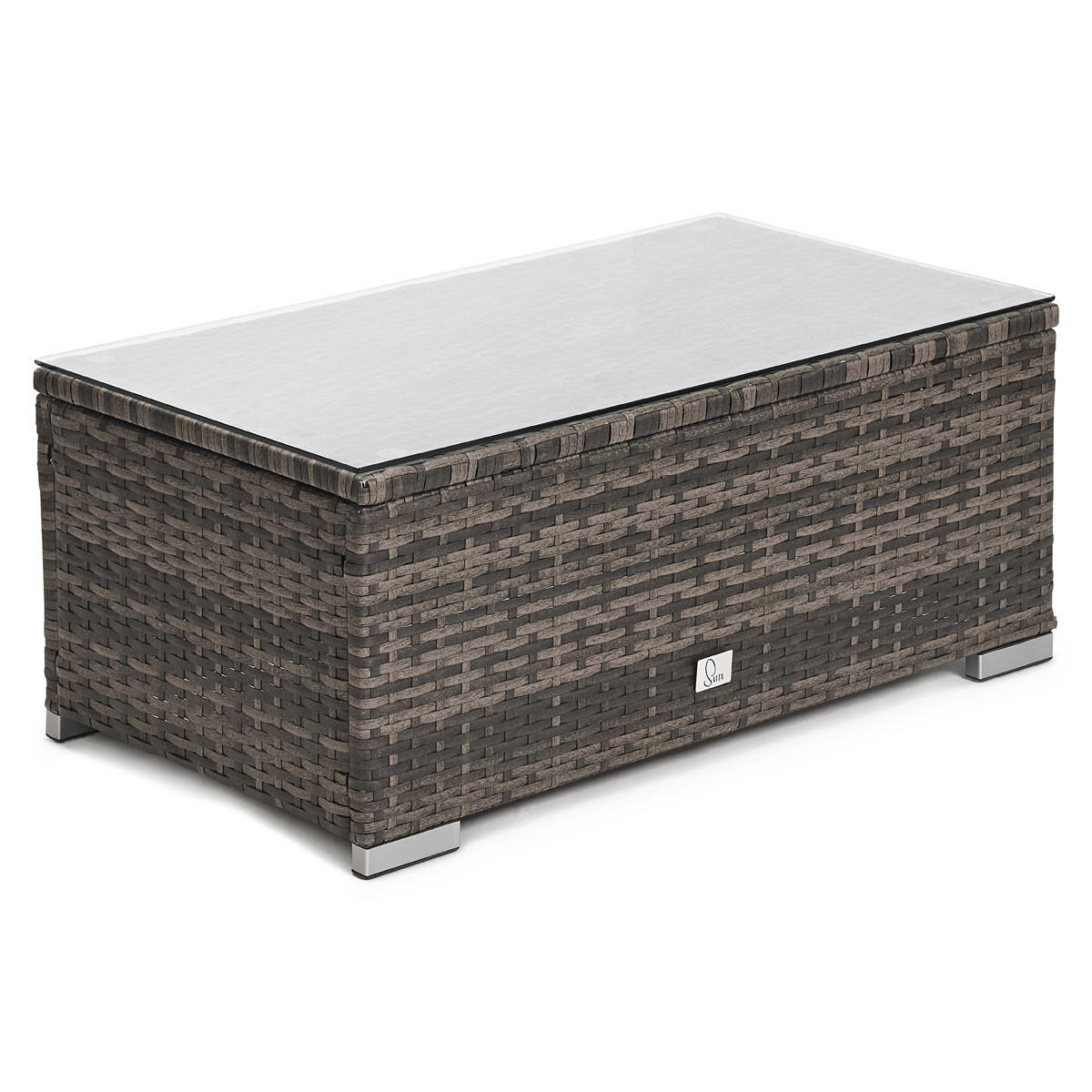 GARTENLOUNGE Queens Braun - Braun/Grau, Kunststoff - SVITA