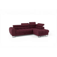 ECKSOFA Bastien Mit Schlaffunktion - Rot, Holzwerkstoff/Textil (260/170cm) - Fun Möbel