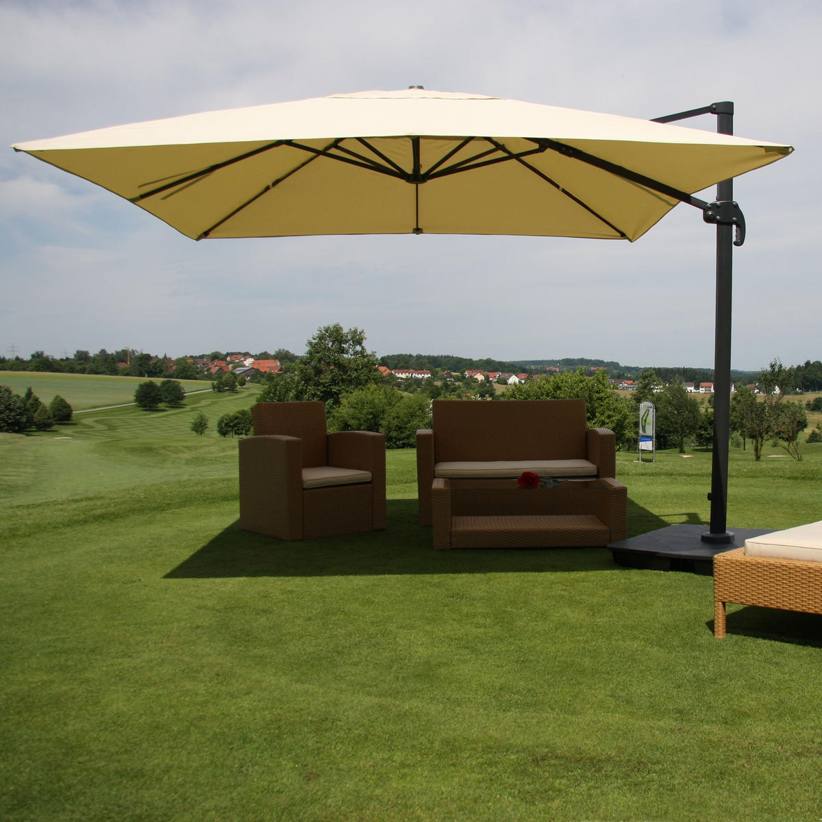 AMPELSCHIRM I Cremeweiß 300/300 cm - Weiß, Textil (360/300cm) - MCW